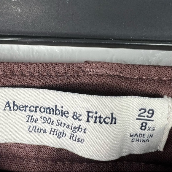 Abercrombie & Fitch Faux Leather 90s Straight Ultra High Rise size 29 - Picture 8 of 9